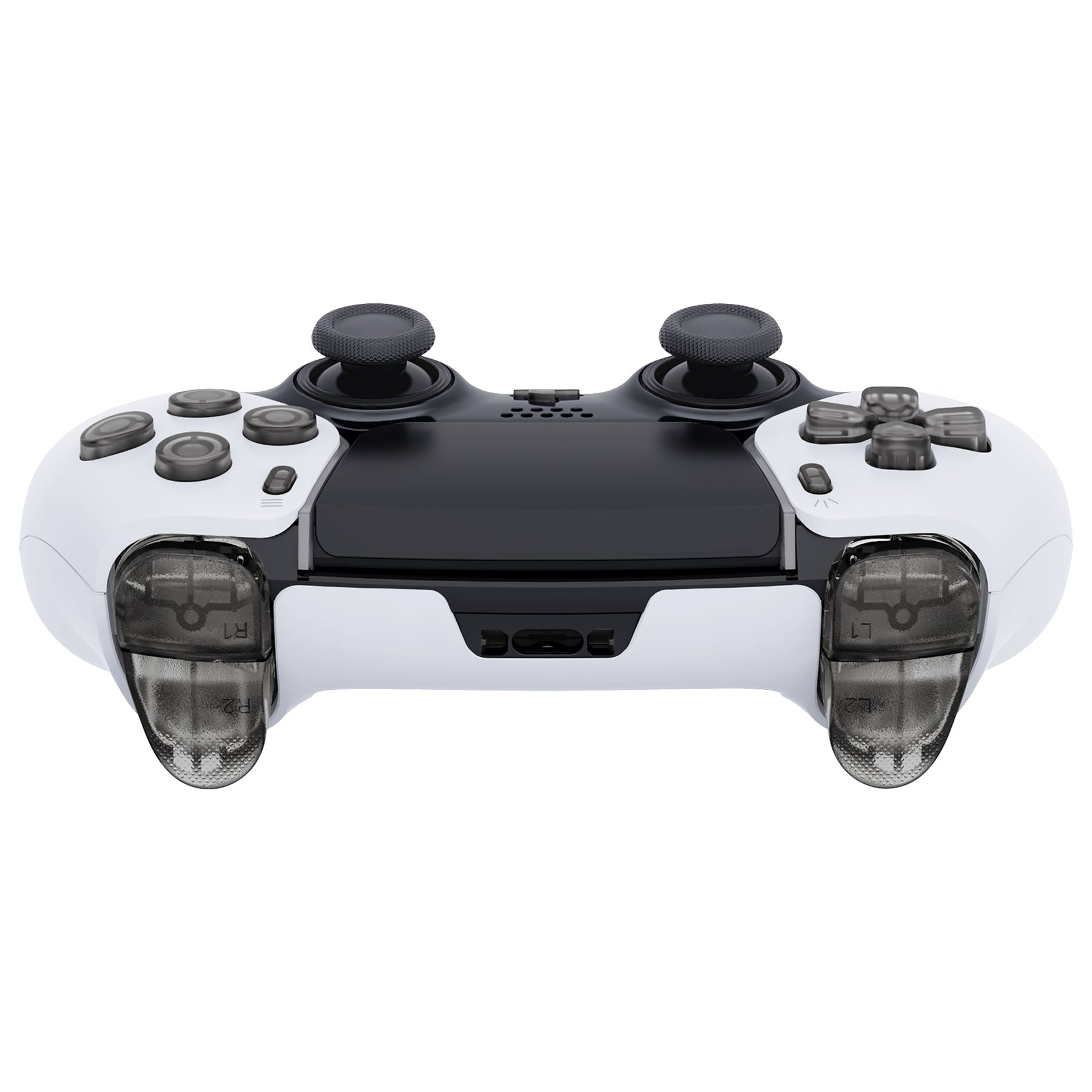 eXtremeRate Replacement Full Set Buttons Compatible with PS5 Edge Controller - Clear Black eXtremeRate