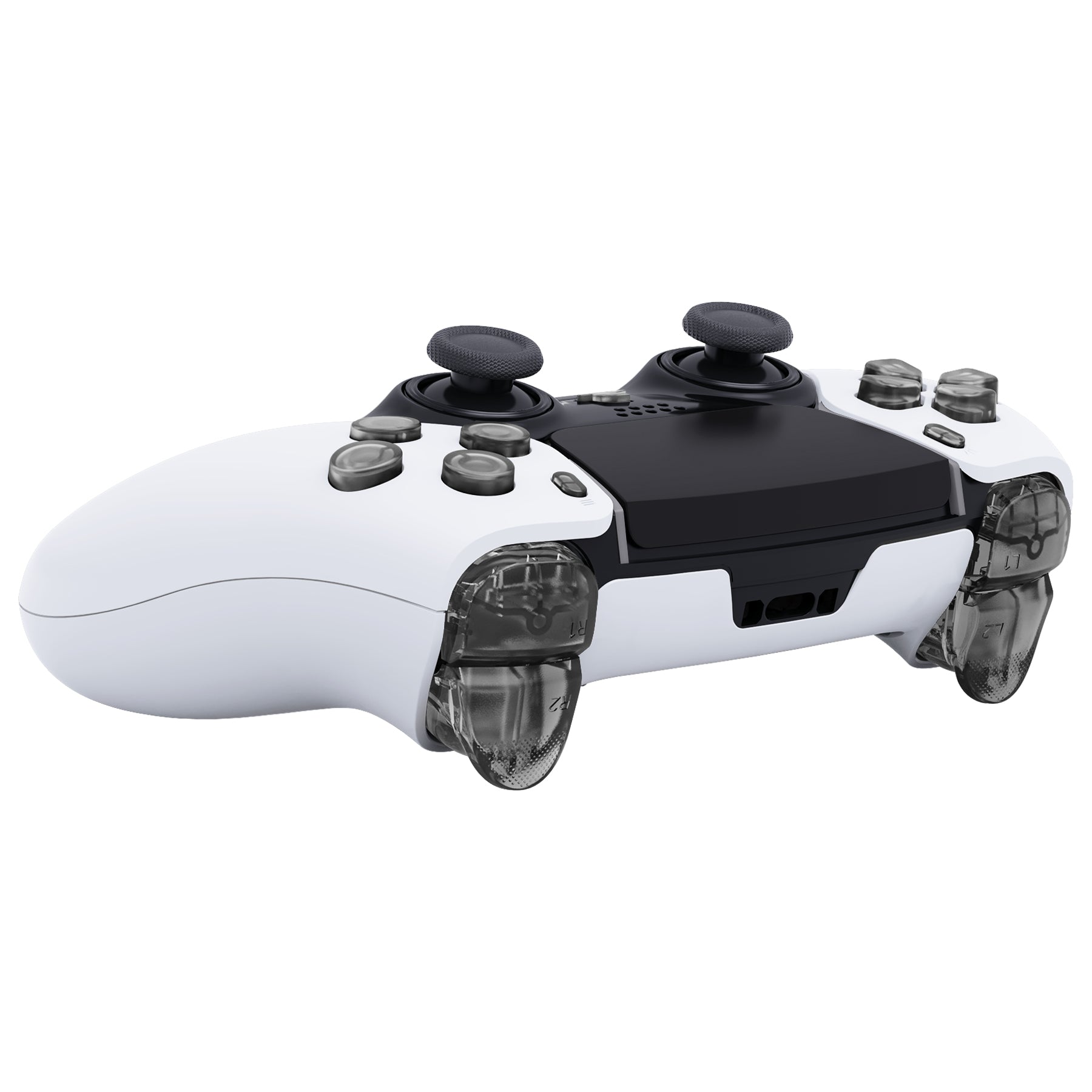eXtremeRate Replacement Full Set Buttons Compatible with PS5 Edge Controller - Clear Black eXtremeRate