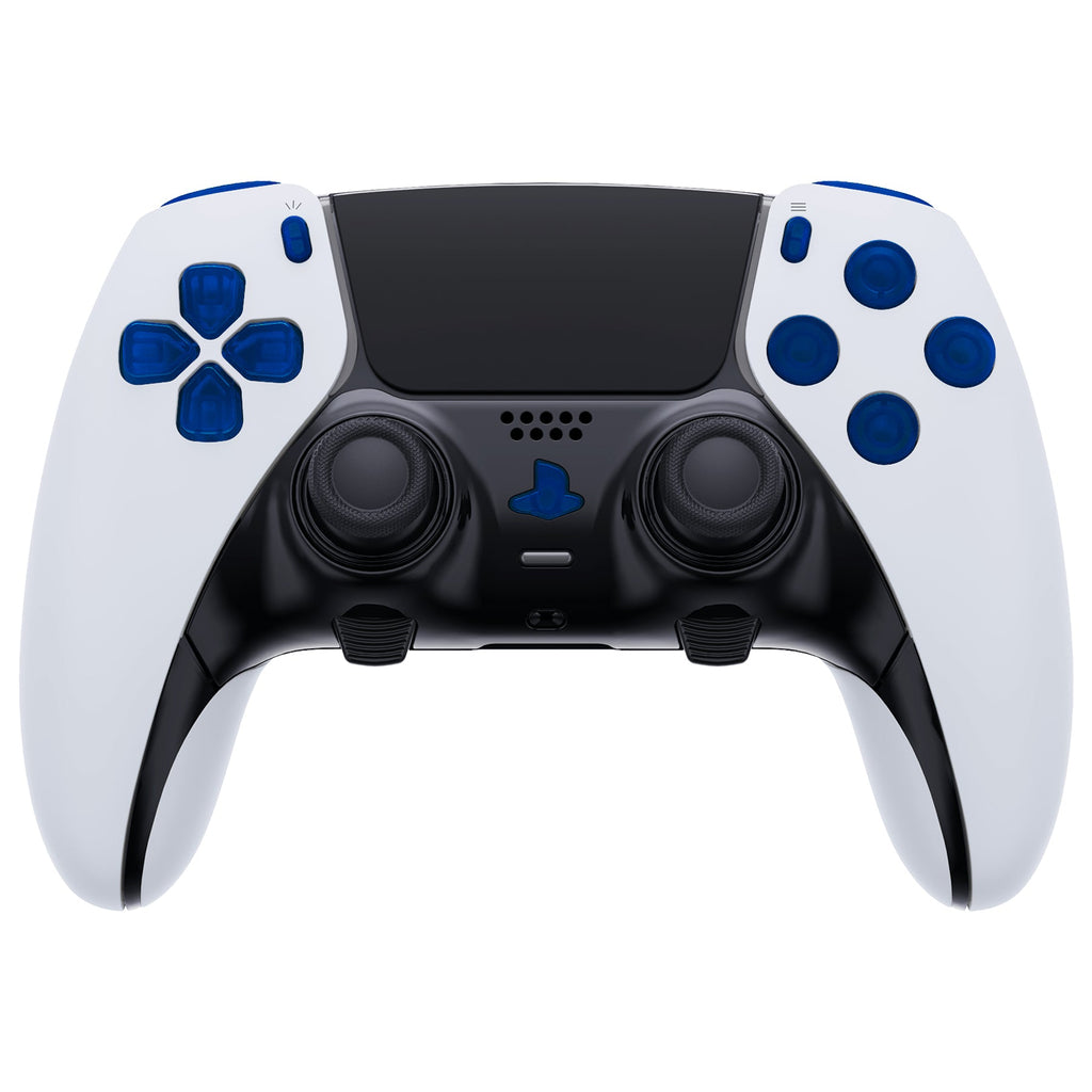 eXtremeRate Replacement Full Set Buttons Compatible with PS5 Edge Controller - Clear Blue eXtremeRate