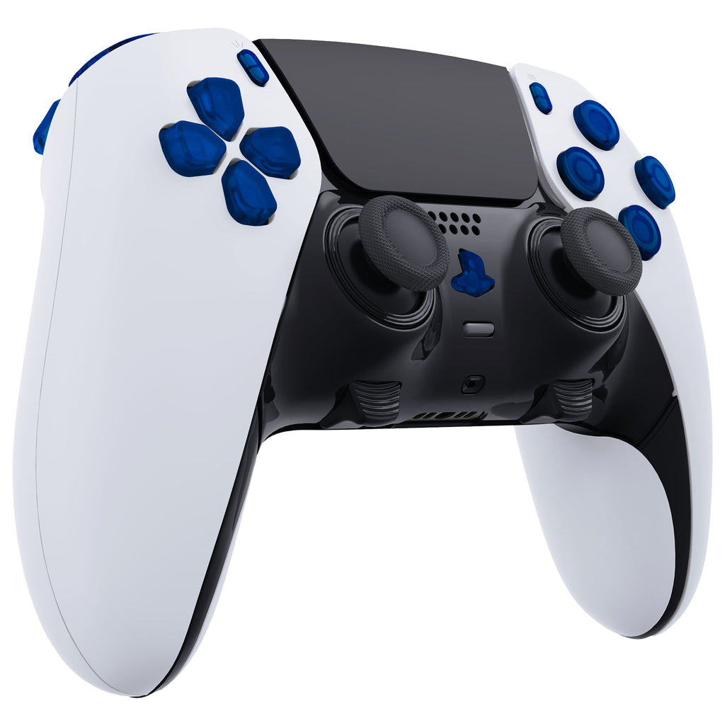 eXtremeRate Replacement Full Set Buttons Compatible with PS5 Edge Controller - Clear Blue eXtremeRate