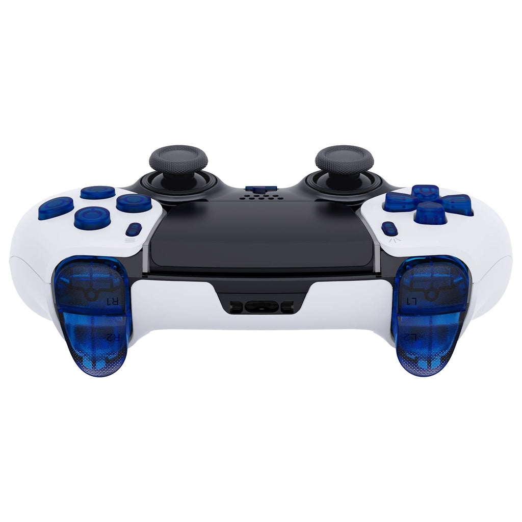eXtremeRate Replacement Full Set Buttons Compatible with PS5 Edge Controller - Clear Blue eXtremeRate