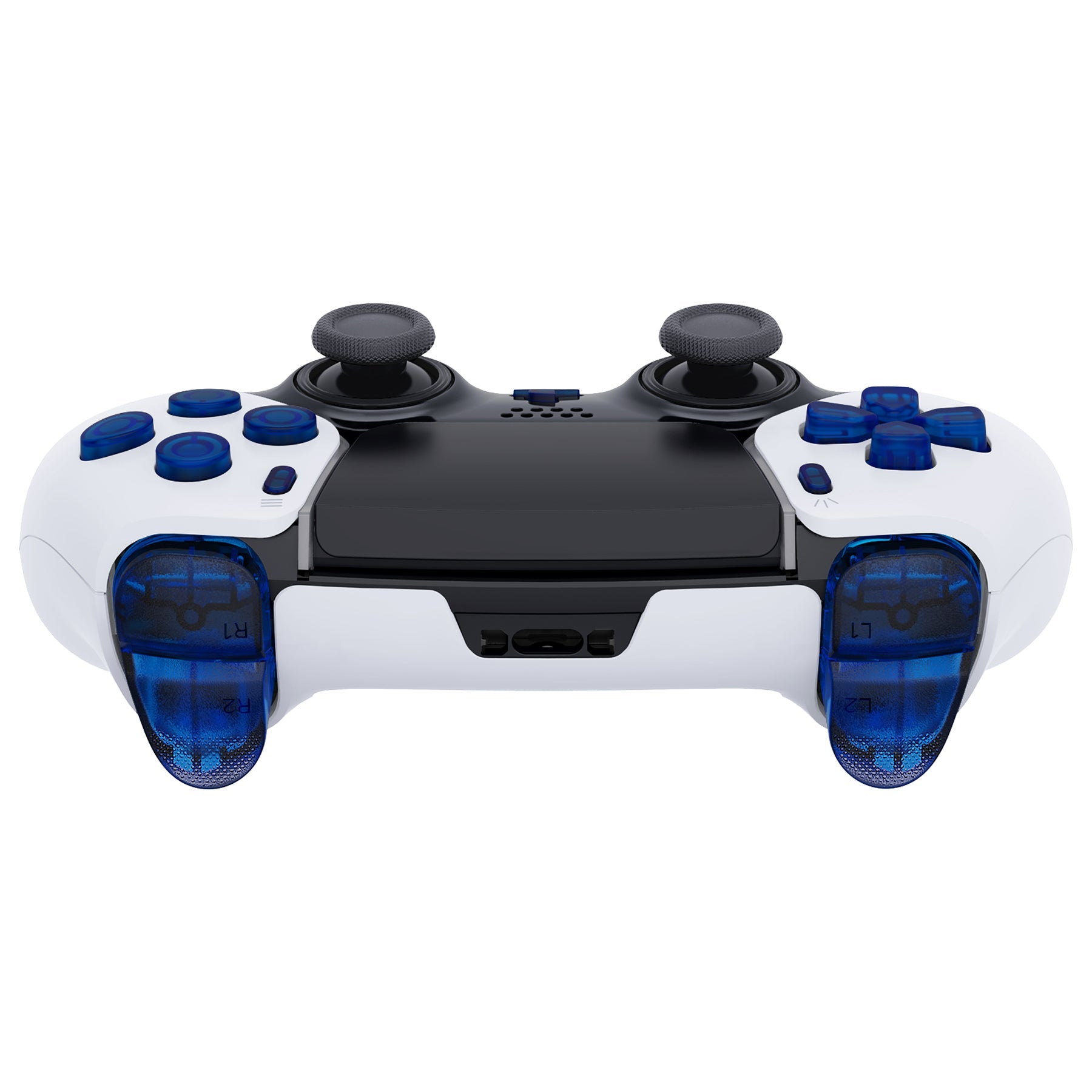 eXtremeRate Replacement Full Set Buttons Compatible with PS5 Edge Controller - Clear Blue eXtremeRate