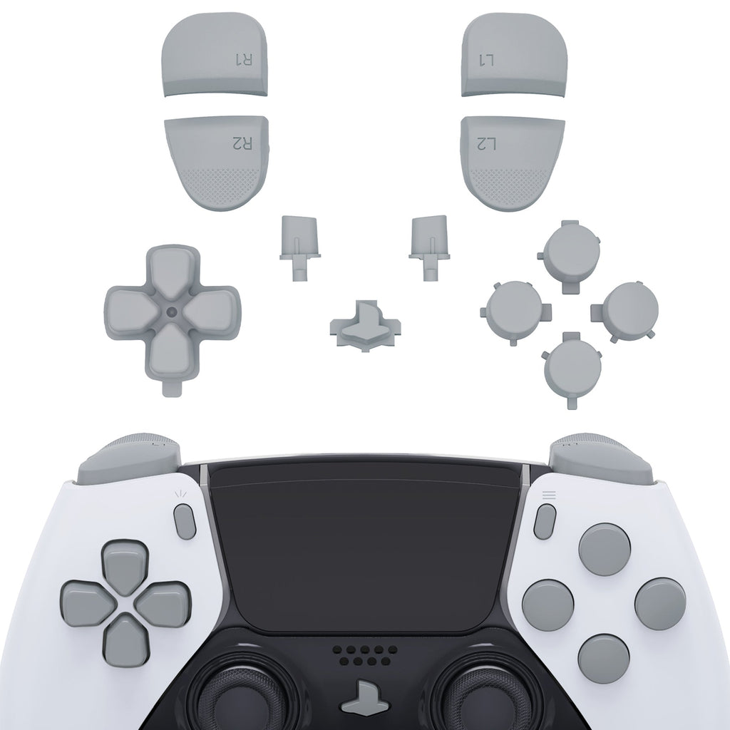 eXtremeRate Replacement Full Set Buttons Compatible with PS5 Edge Controller - New Hope Gray eXtremeRate