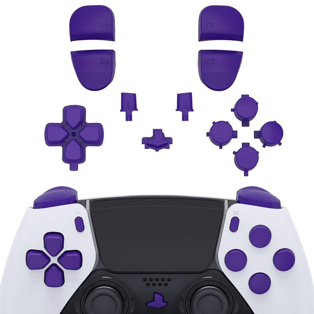eXtremeRate Replacement Full Set Buttons Compatible with PS5 Edge Controller - Purple eXtremeRate