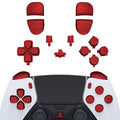 eXtremeRate Replacement Full Set Buttons Compatible with PS5 Edge Controller - Scarlet Red eXtremeRate