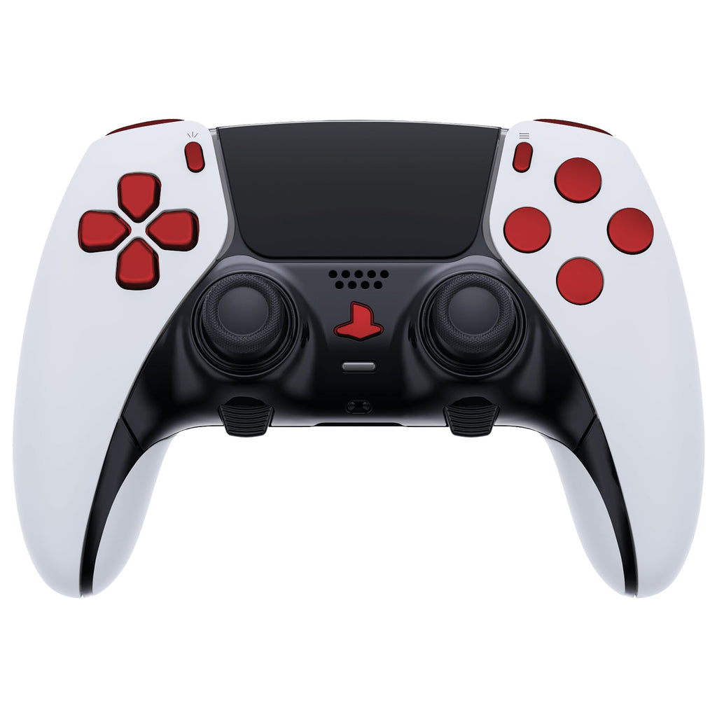 eXtremeRate Replacement Full Set Buttons Compatible with PS5 Edge Controller - Scarlet Red eXtremeRate