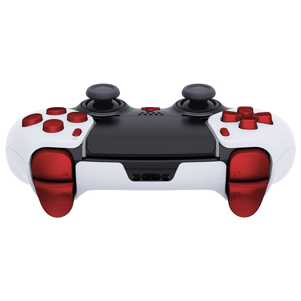 eXtremeRate Replacement Full Set Buttons Compatible with PS5 Edge Controller - Scarlet Red eXtremeRate