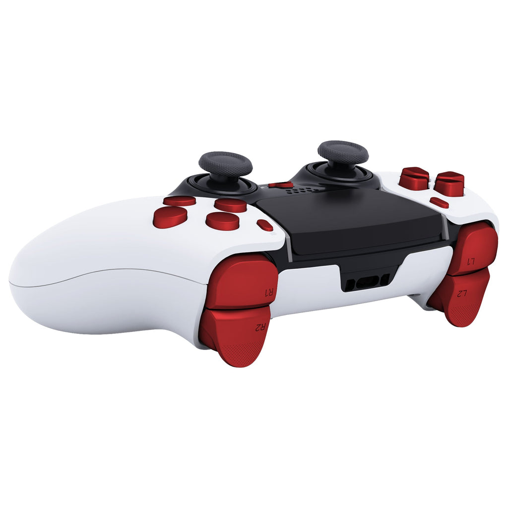 eXtremeRate Replacement Full Set Buttons Compatible with PS5 Edge Controller - Scarlet Red eXtremeRate