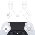 eXtremeRate Replacement Full Set Buttons Compatible with PS5 Edge Controller - White eXtremeRate