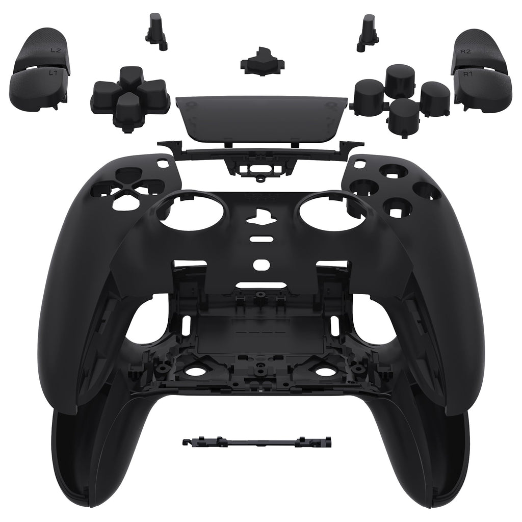 eXtremeRate Replacement Full Set Shells with Buttons Compatible with PS5 Edge Controller - Black eXtremeRate