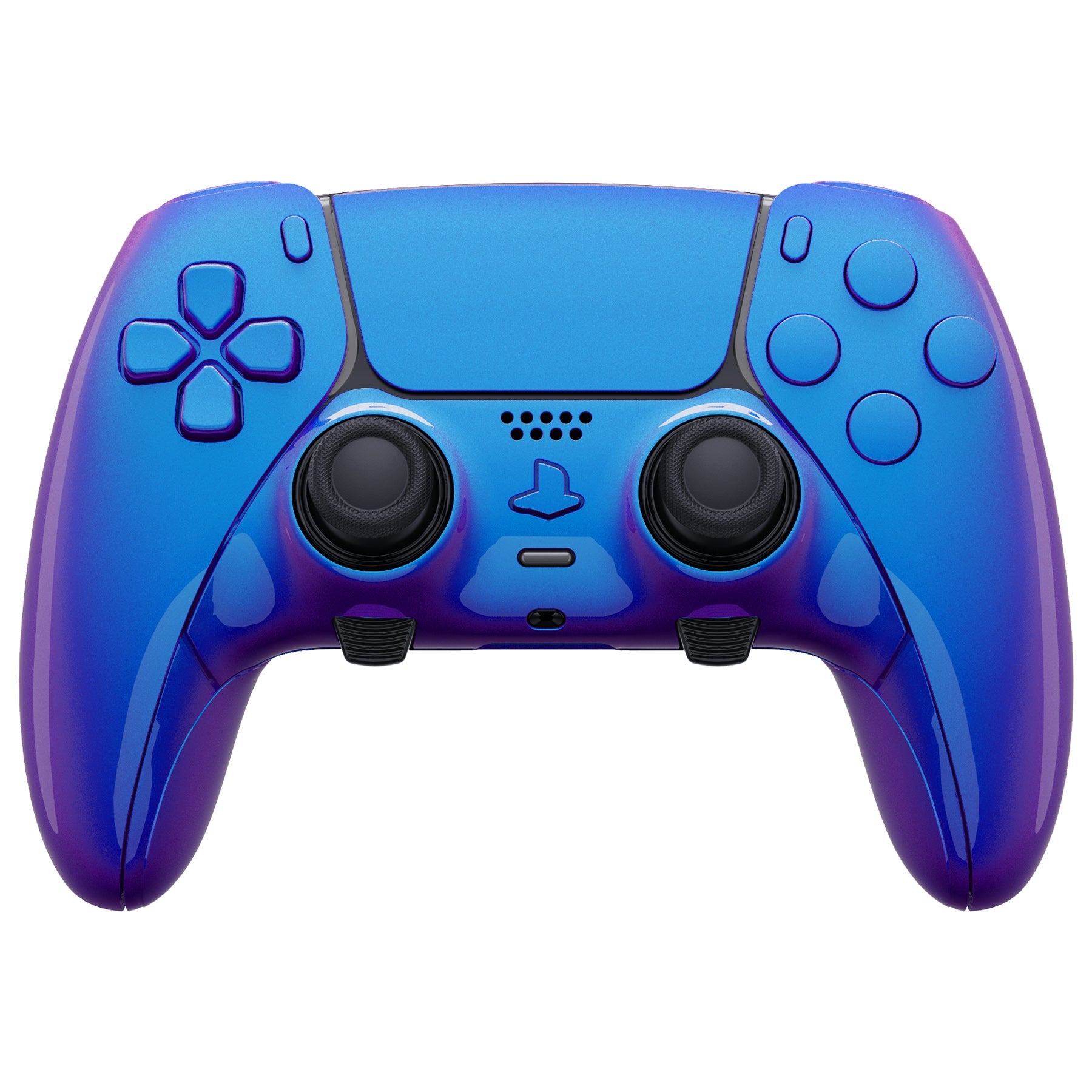 eXtremeRate Replacement Full Set Shells with Buttons Compatible with PS5 Edge Controller - Chameleon Purple Blue eXtremeRate