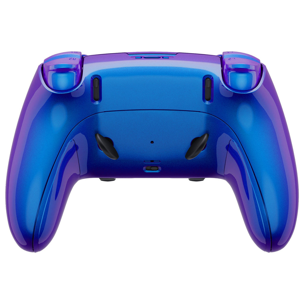 eXtremeRate Replacement Full Set Shells with Buttons Compatible with PS5 Edge Controller - Chameleon Purple Blue eXtremeRate