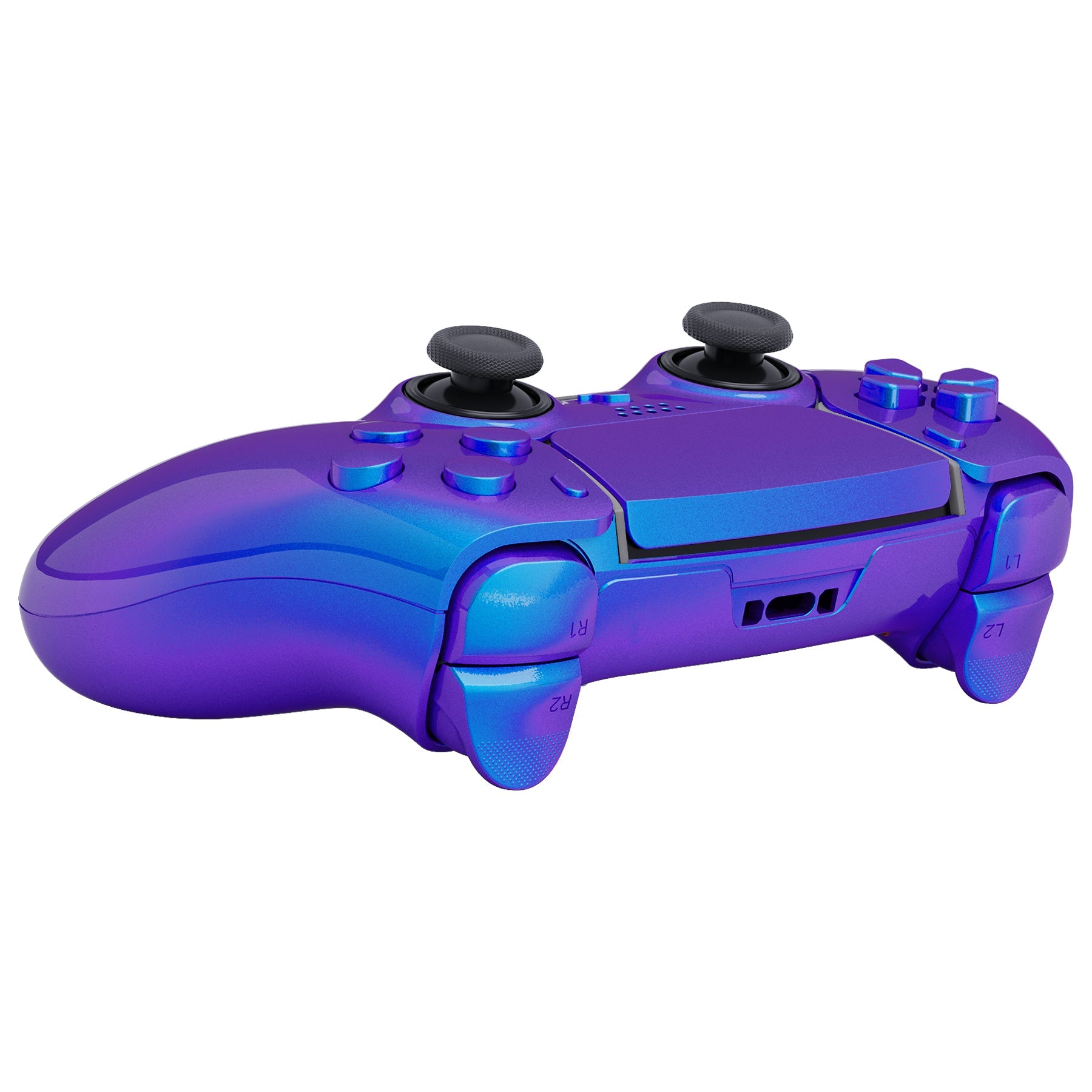 eXtremeRate Replacement Full Set Shells with Buttons Compatible with PS5 Edge Controller - Chameleon Purple Blue eXtremeRate