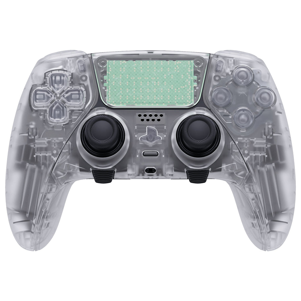 eXtremeRate Replacement Full Set Shells with Buttons Compatible with PS5 Edge Controller - Clear eXtremeRate