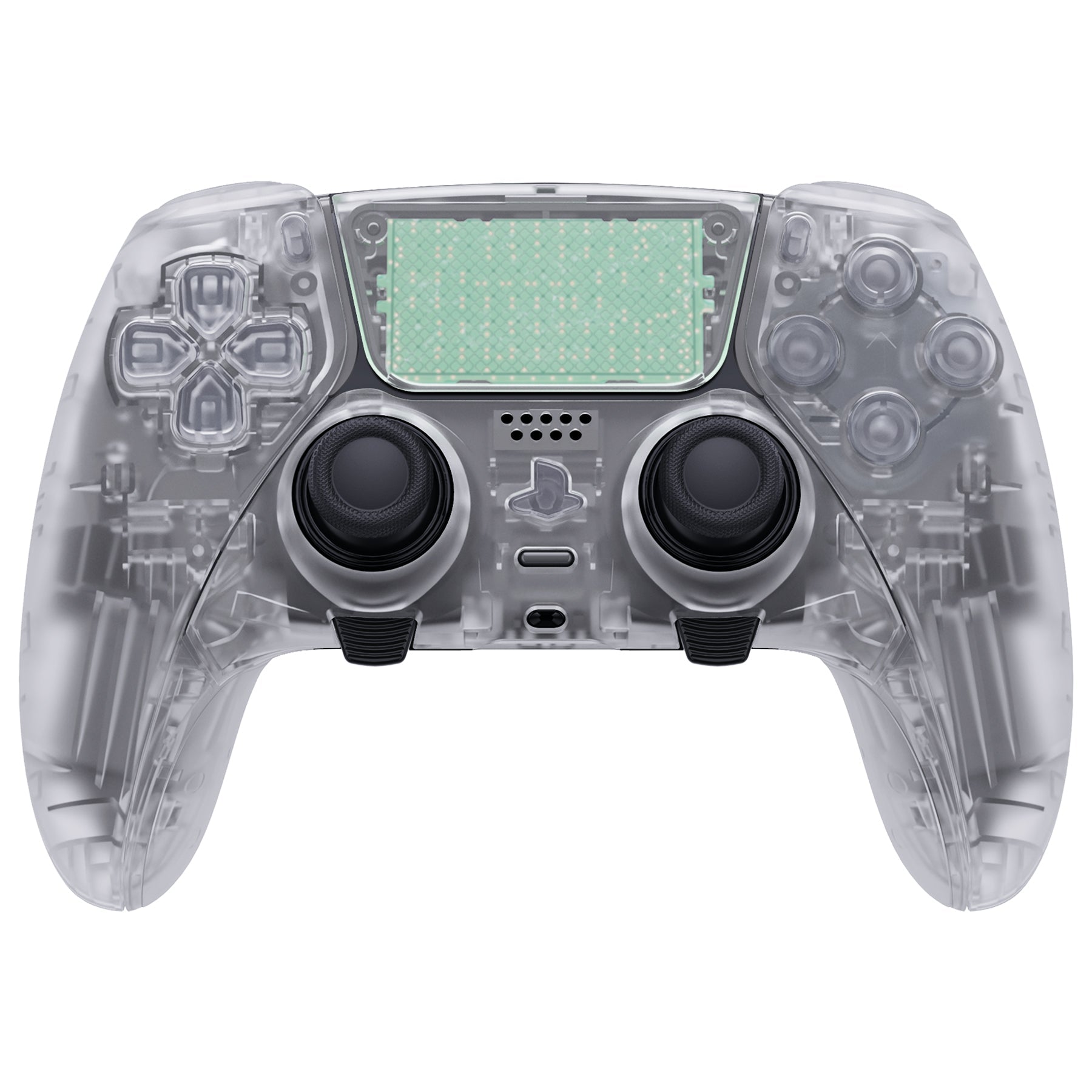 eXtremeRate Replacement Full Set Shells with Buttons Compatible with PS5 Edge Controller - Clear eXtremeRate
