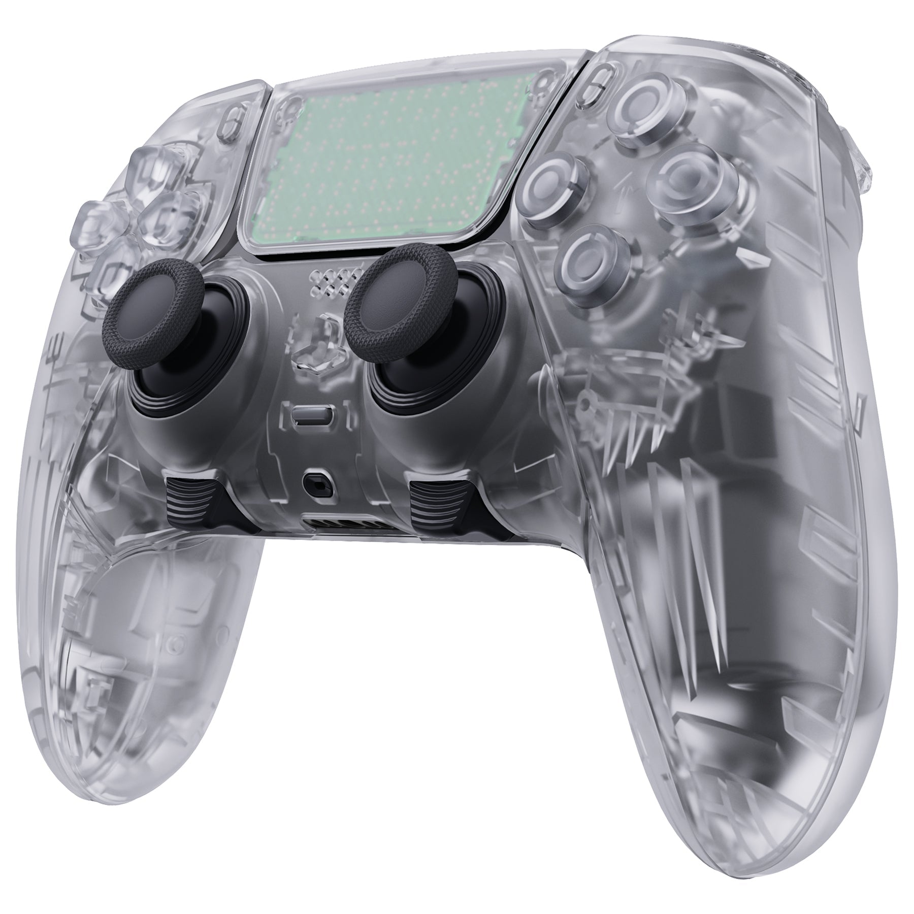 eXtremeRate Replacement Full Set Shells with Buttons Compatible with PS5 Edge Controller - Clear eXtremeRate