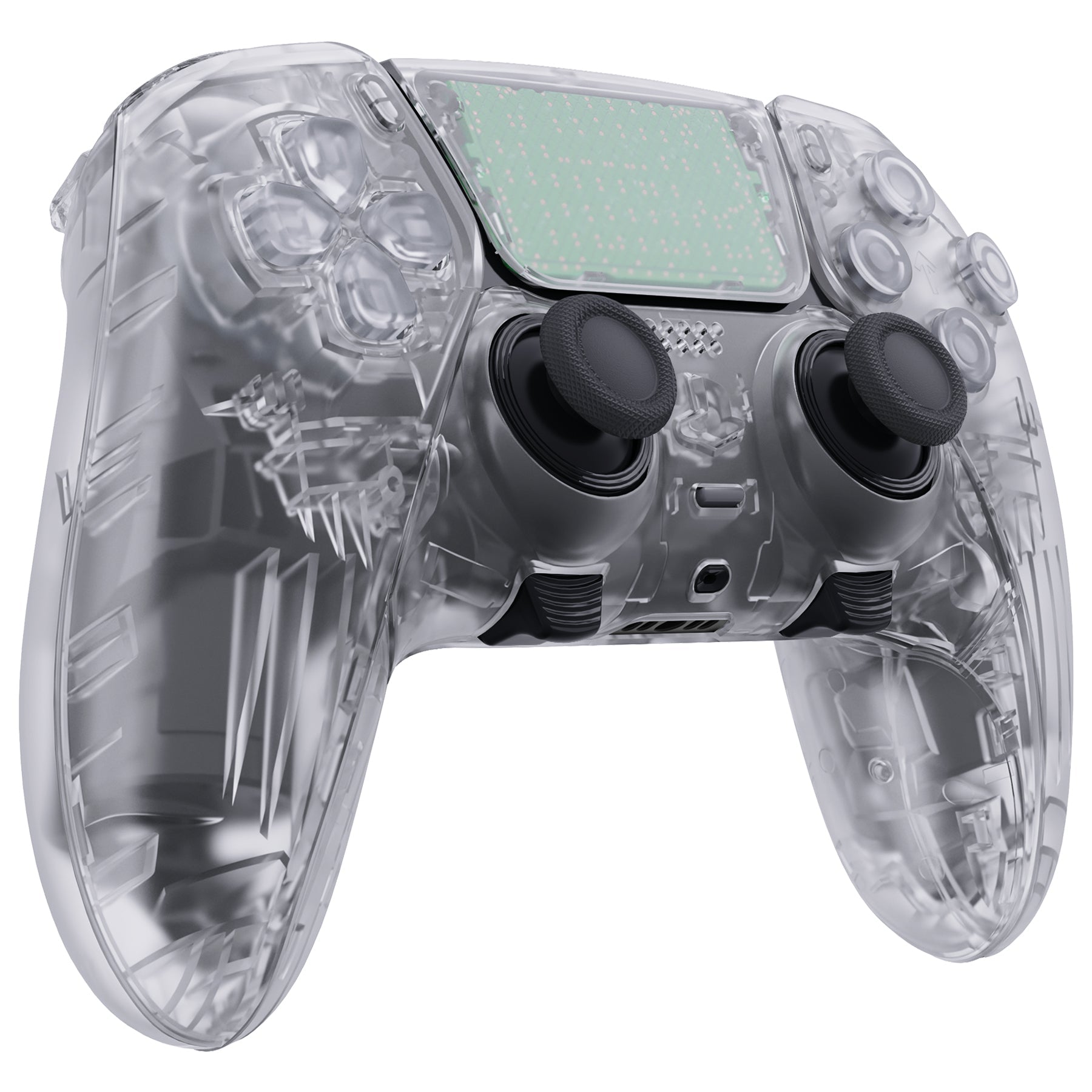 eXtremeRate Replacement Full Set Shells with Buttons Compatible with PS5 Edge Controller - Clear eXtremeRate