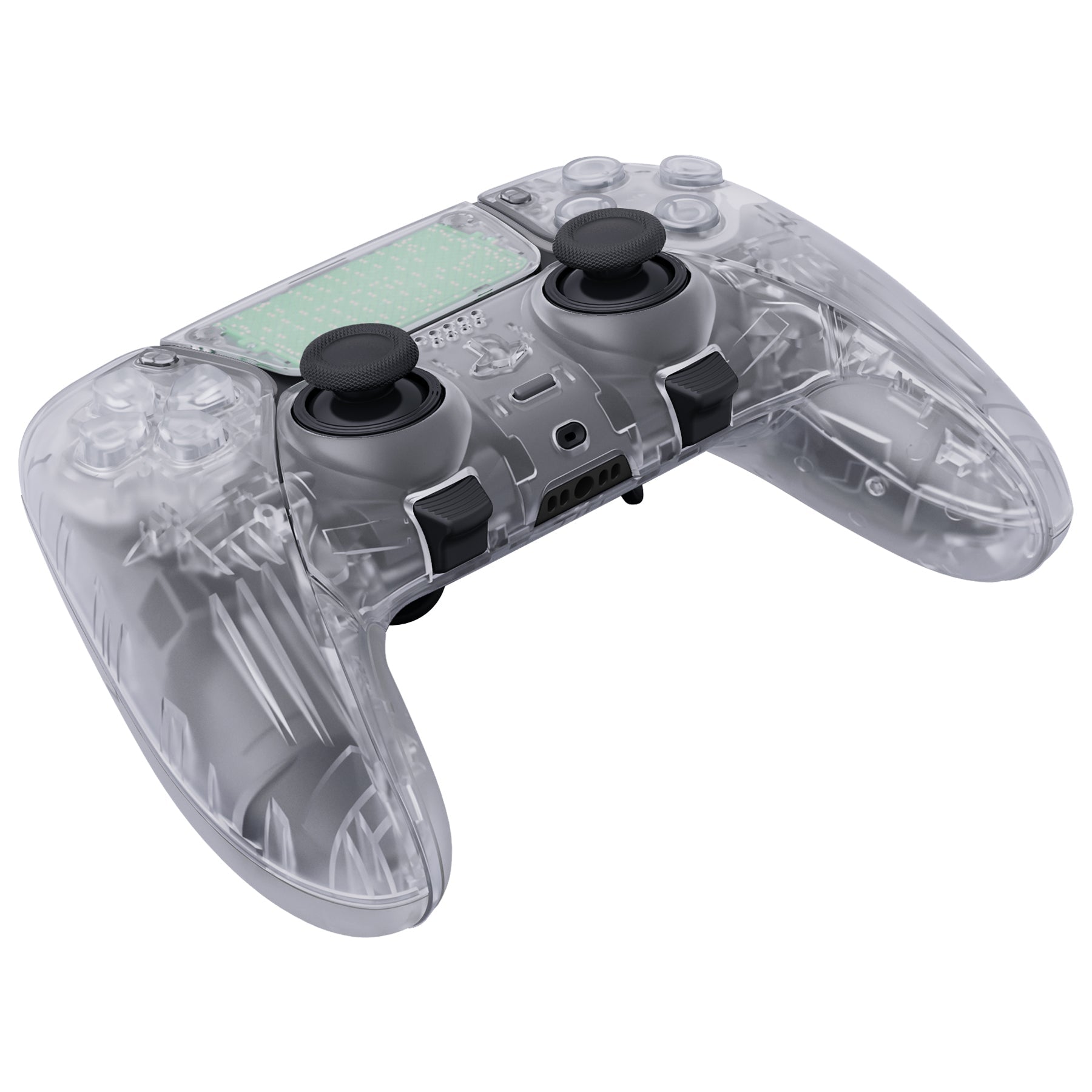 eXtremeRate Replacement Full Set Shells with Buttons Compatible with PS5 Edge Controller - Clear eXtremeRate