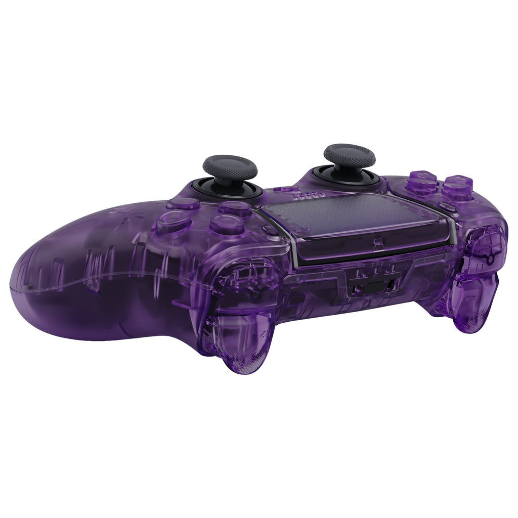 eXtremeRate Replacement Full Set Shells with Buttons Compatible with PS5 Edge Controller - Clear Atomic Purple eXtremeRate