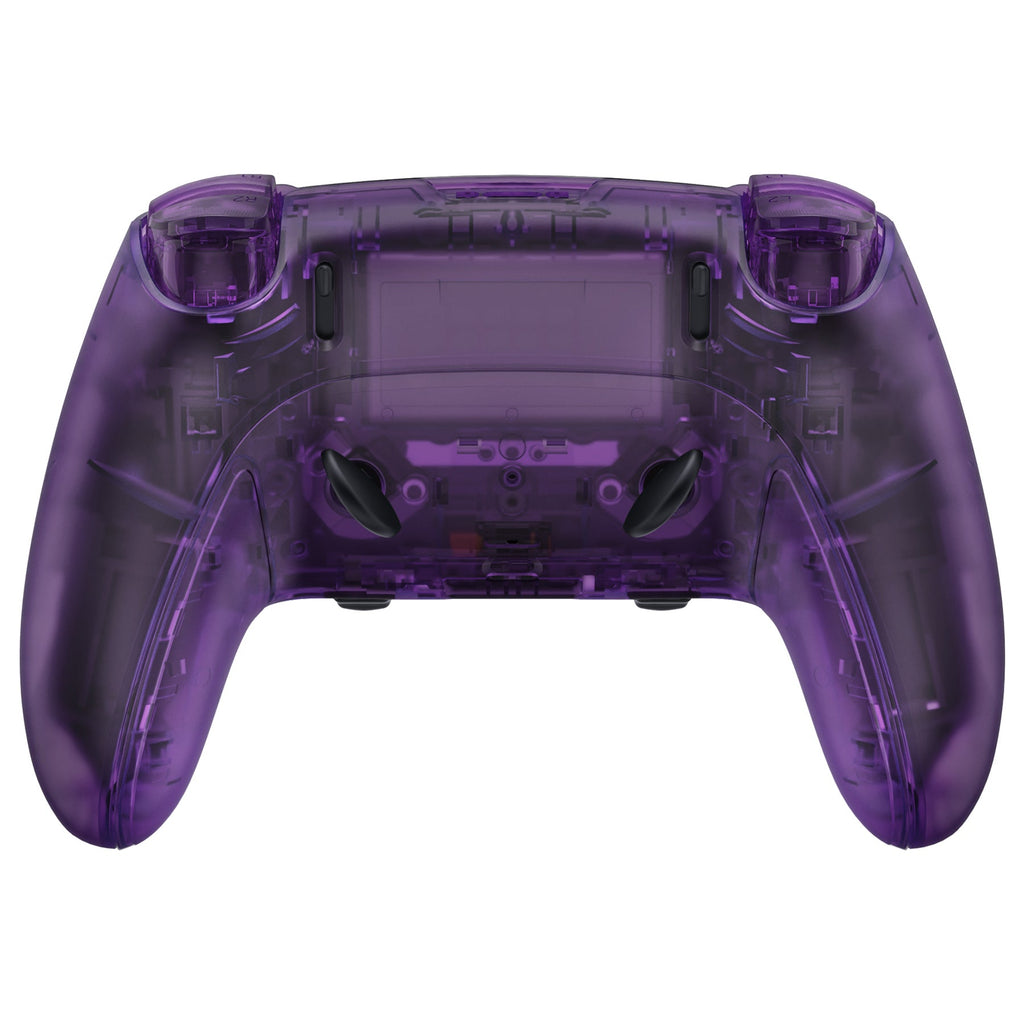 eXtremeRate Replacement Full Set Shells with Buttons Compatible with PS5 Edge Controller - Clear Atomic Purple eXtremeRate