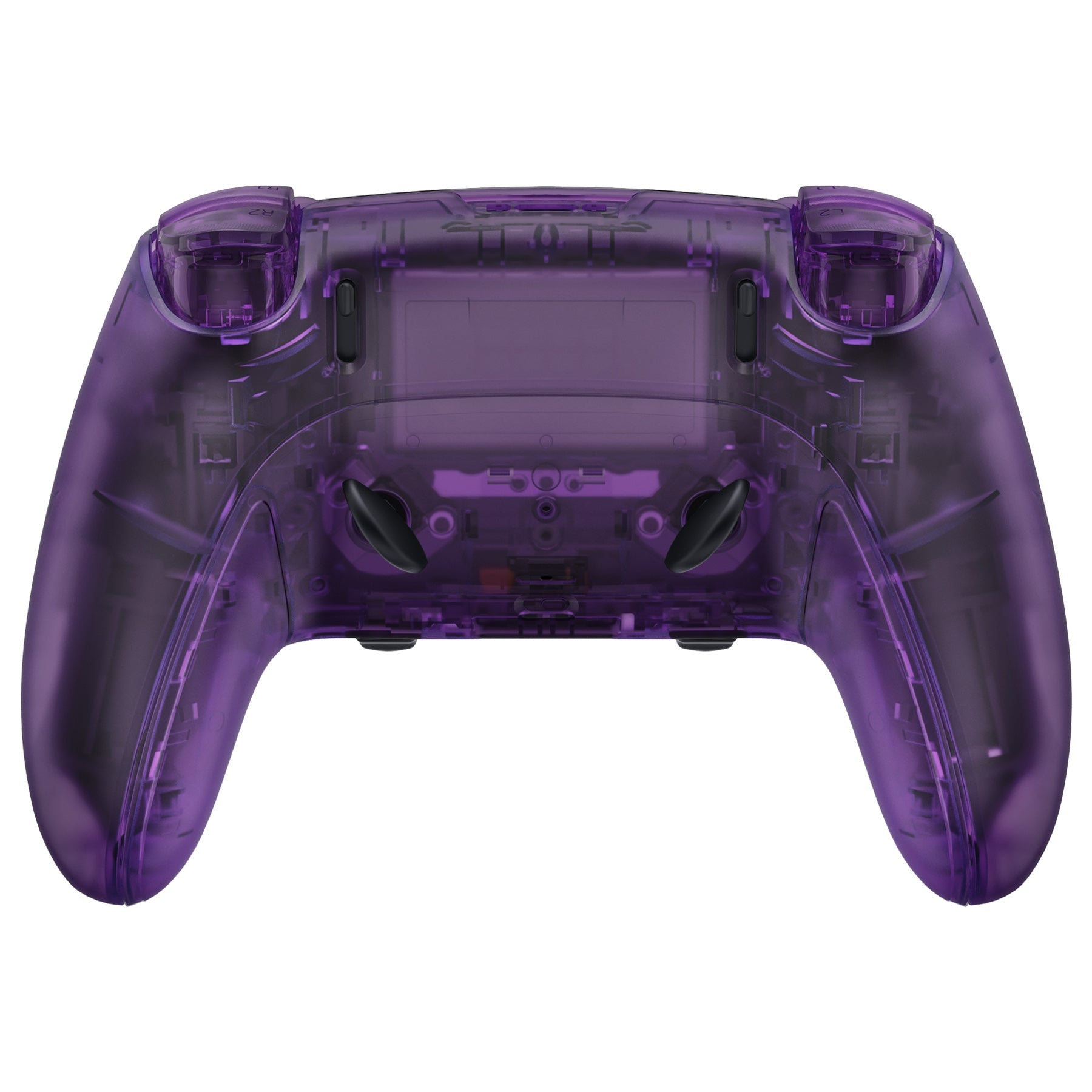 eXtremeRate Replacement Full Set Shells with Buttons Compatible with PS5 Edge Controller - Clear Atomic Purple eXtremeRate