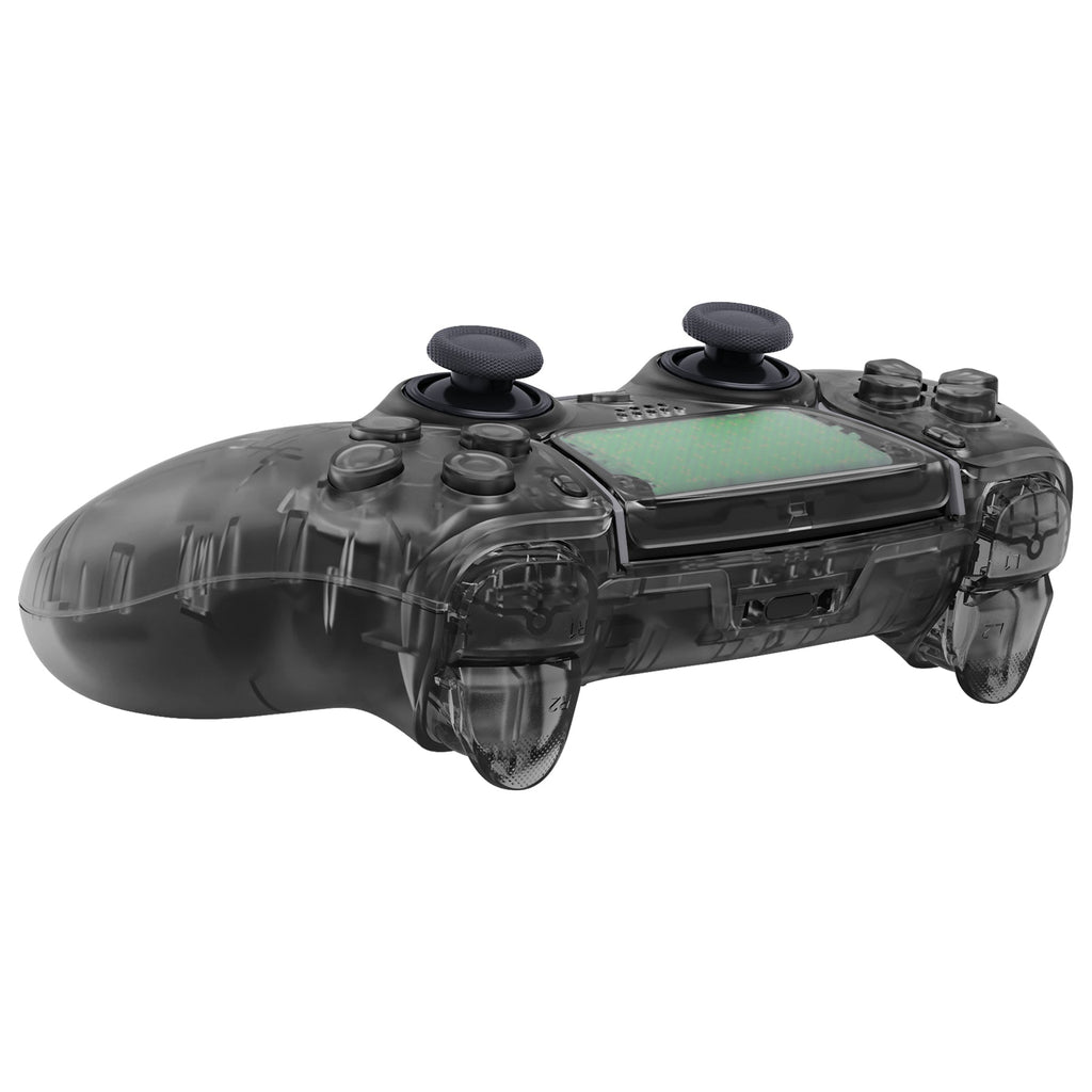 eXtremeRate Replacement Full Set Shells with Buttons Compatible with PS5 Edge Controller - Clear Black eXtremeRate