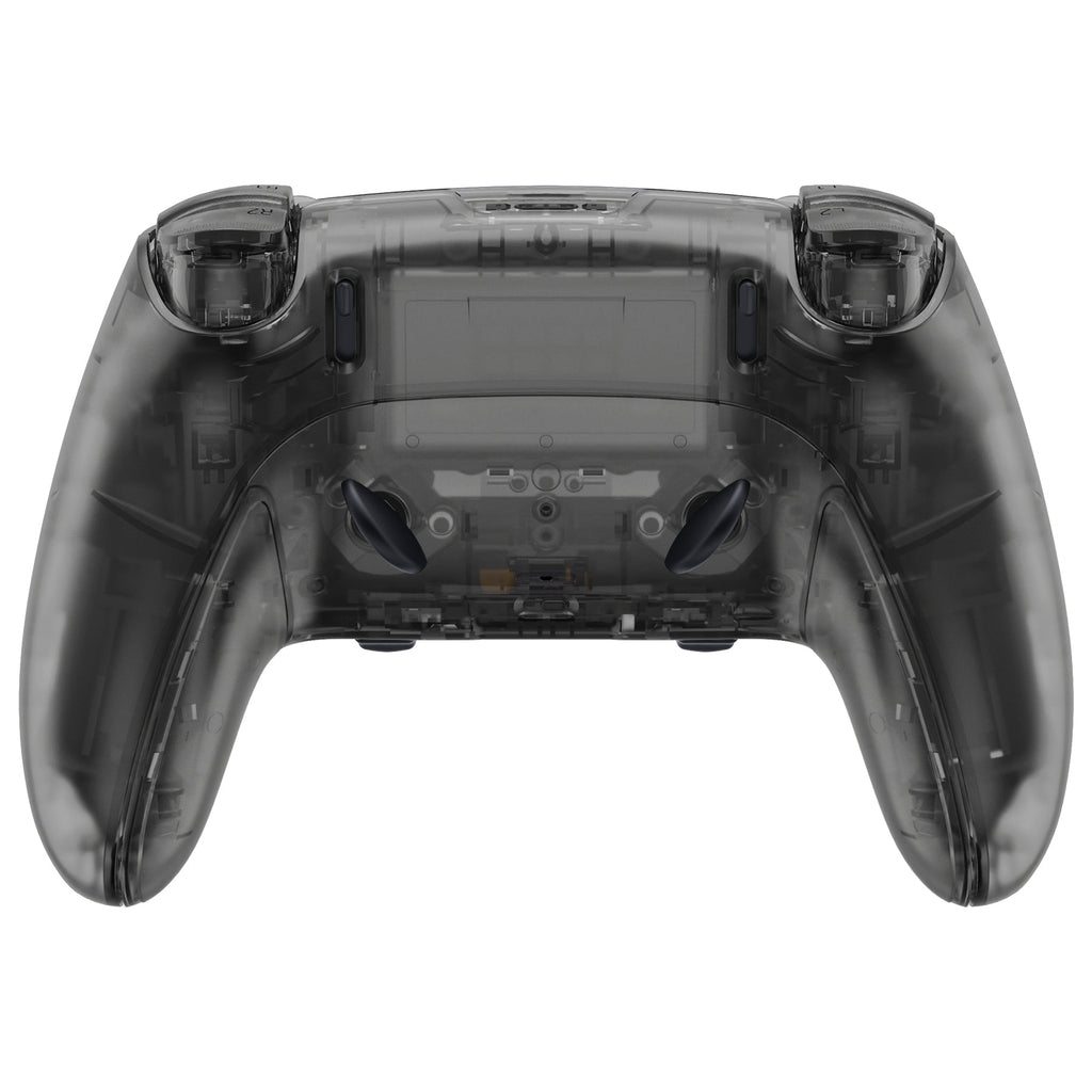 eXtremeRate Replacement Full Set Shells with Buttons Compatible with PS5 Edge Controller - Clear Black eXtremeRate