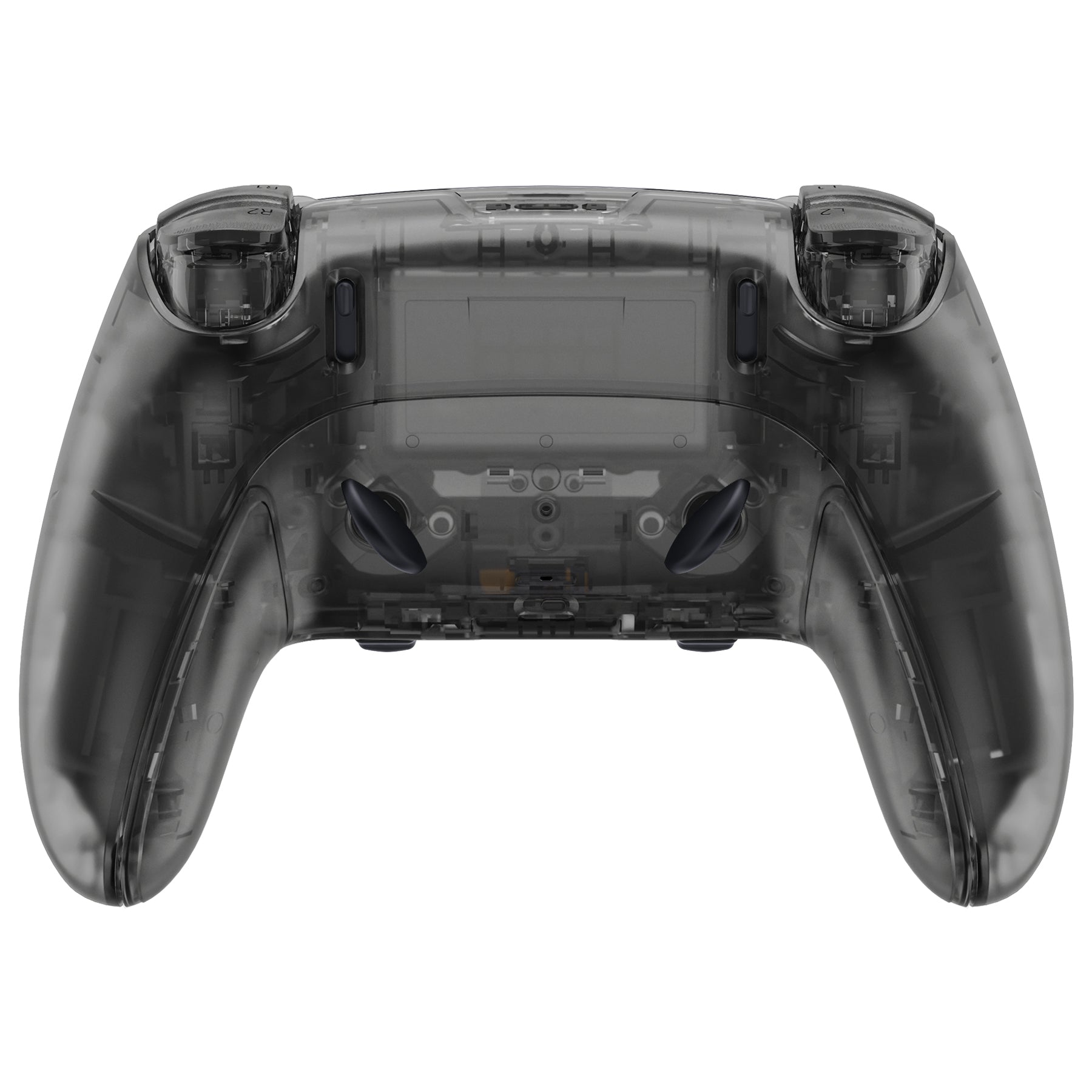 eXtremeRate Replacement Full Set Shells with Buttons Compatible with PS5 Edge Controller - Clear Black eXtremeRate