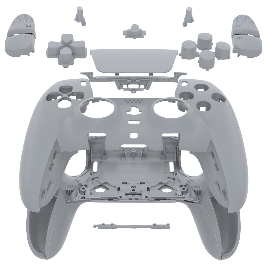 eXtremeRate Replacement Full Set Shells with Buttons Compatible with PS5 Edge Controller - New Hope Gray eXtremeRate