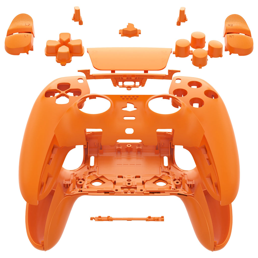 eXtremeRate Replacement Full Set Shells with Buttons Compatible with PS5 Edge Controller - Royal Orange eXtremeRate