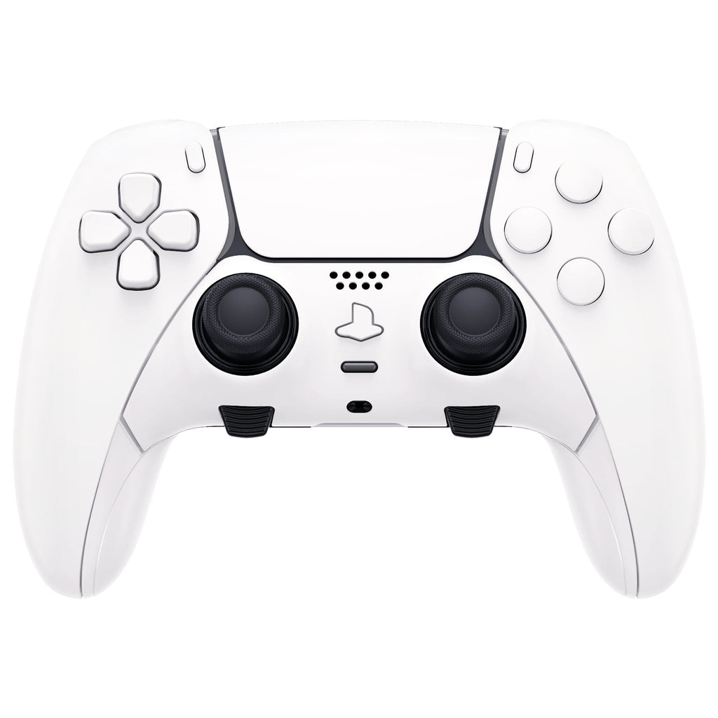 eXtremeRate Replacement Full Set Shells with Buttons Compatible with PS5 Edge Controller - White eXtremeRate