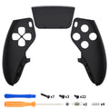 eXtremeRate Replacement Left Right Front Housing Shell with Touchpad Compatible with PS5 Edge Controller - Black eXtremeRate