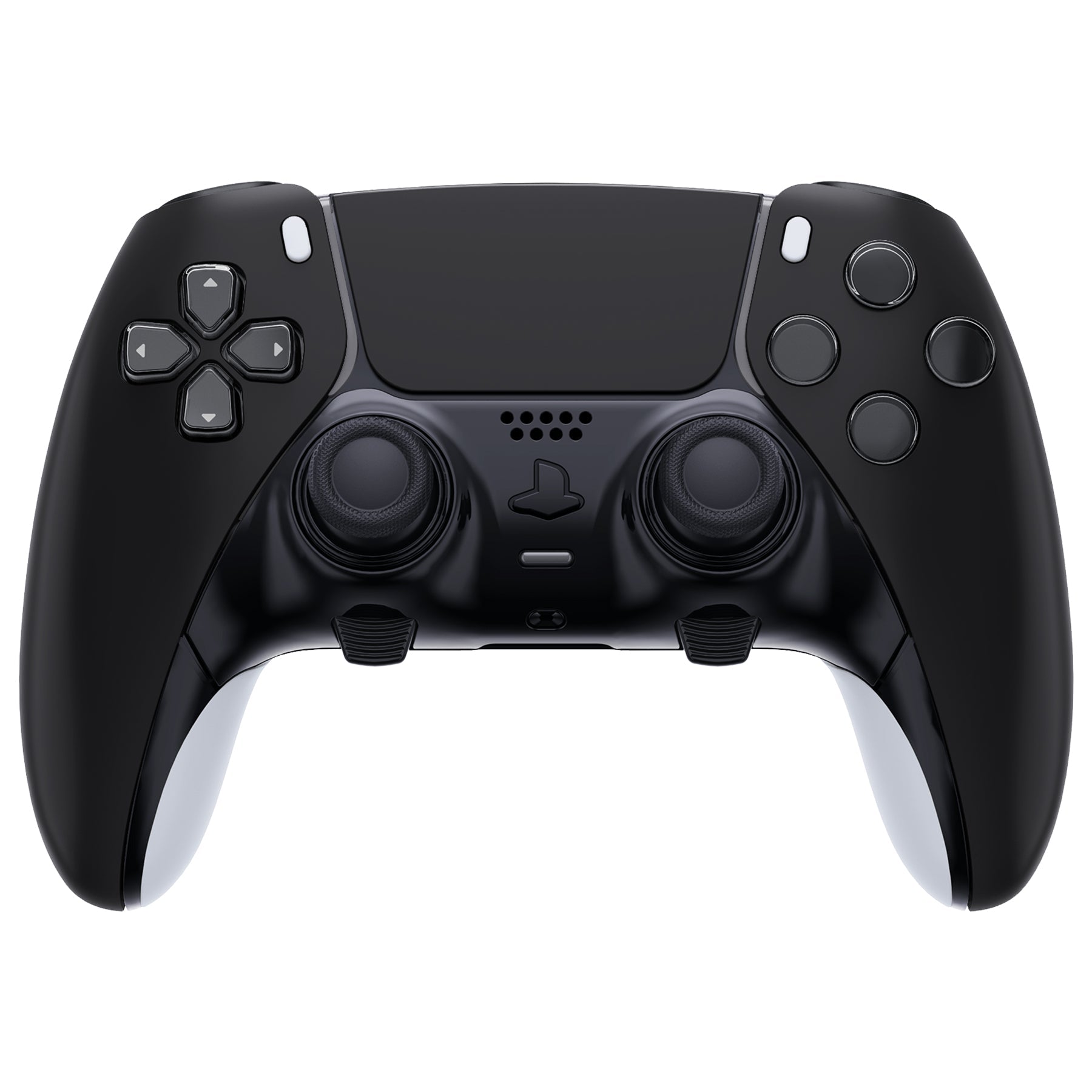 eXtremeRate Replacement Left Right Front Housing Shell with Touchpad Compatible with PS5 Edge Controller - Black eXtremeRate