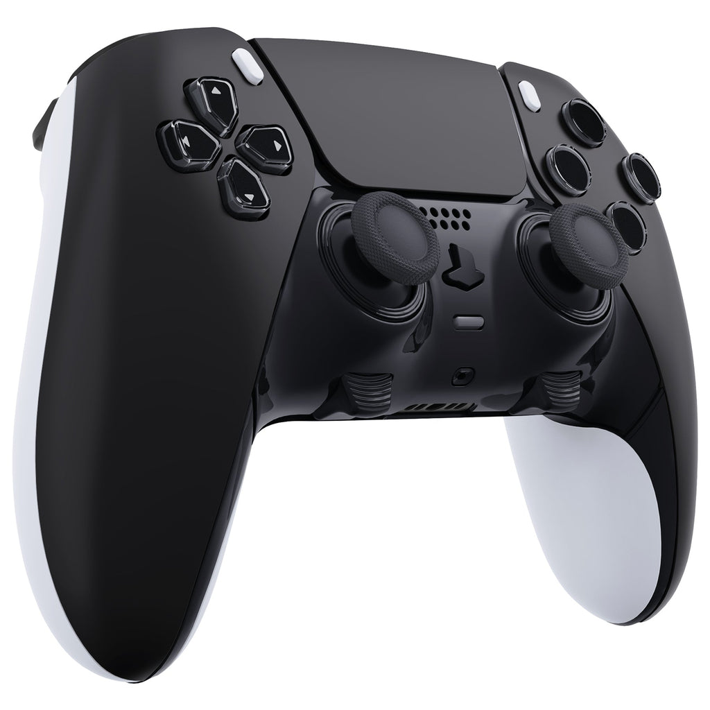 eXtremeRate Replacement Left Right Front Housing Shell with Touchpad Compatible with PS5 Edge Controller - Black eXtremeRate