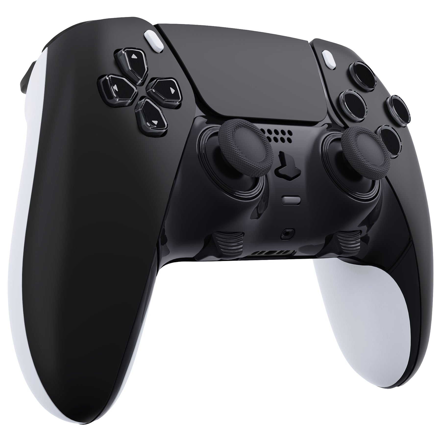 eXtremeRate Replacement Left Right Front Housing Shell with Touchpad Compatible with PS5 Edge Controller - Black eXtremeRate