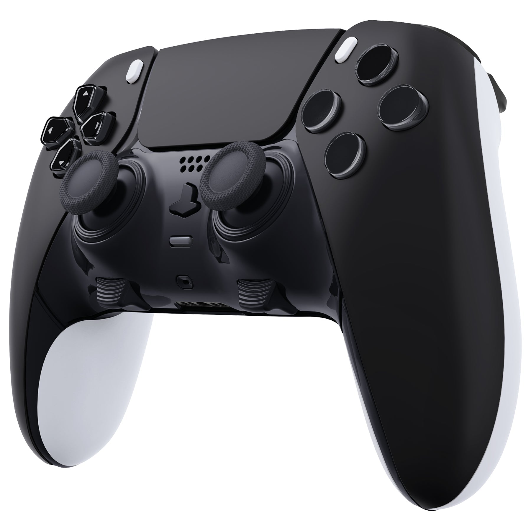 eXtremeRate Replacement Left Right Front Housing Shell with Touchpad Compatible with PS5 Edge Controller - Black eXtremeRate
