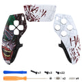 eXtremeRate Replacement Left Right Front Housing Shell with Touchpad Compatible with PS5 Edge Controller - Clown HAHAHA eXtremeRate