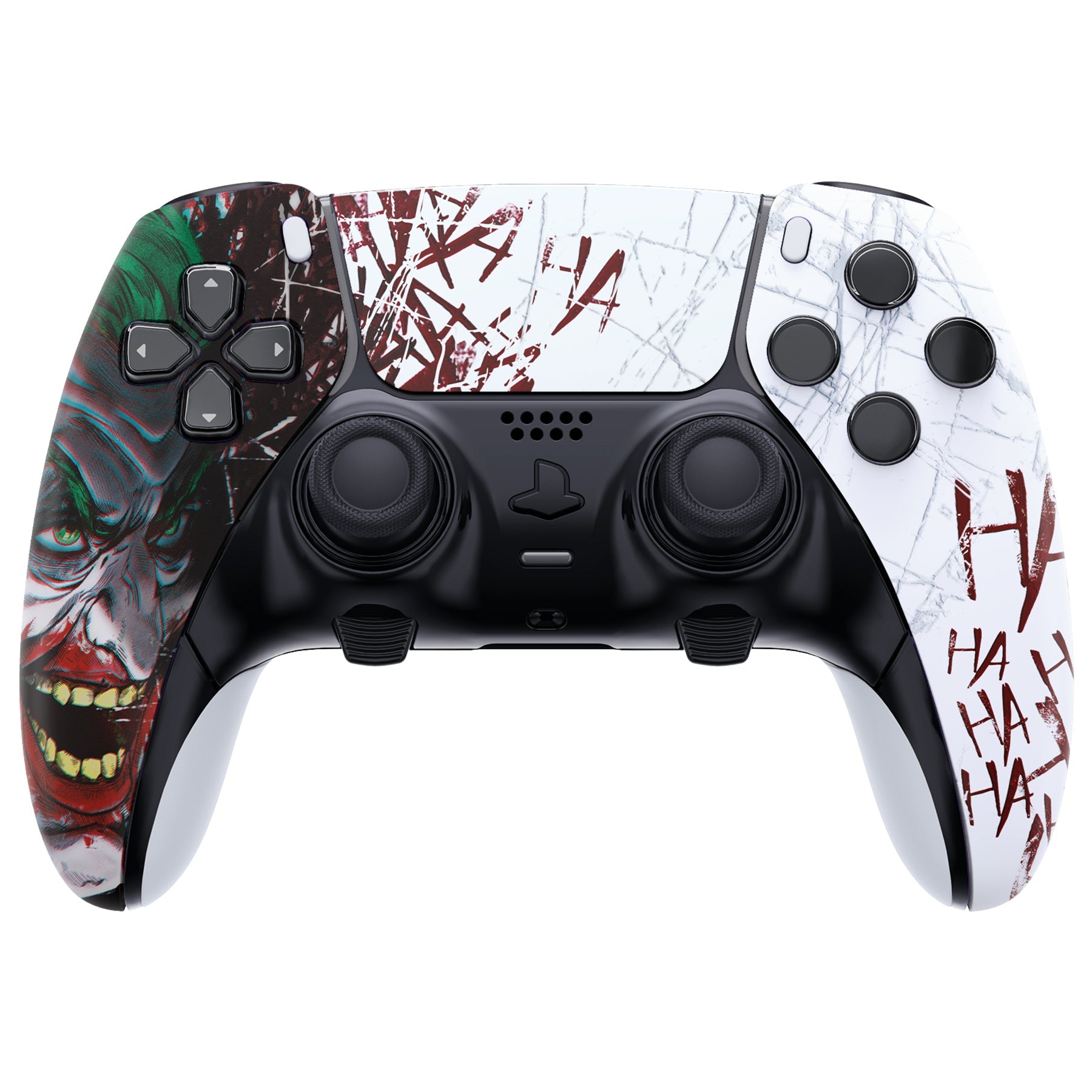 eXtremeRate Replacement Left Right Front Housing Shell with Touchpad Compatible with PS5 Edge Controller - Clown HAHAHA eXtremeRate