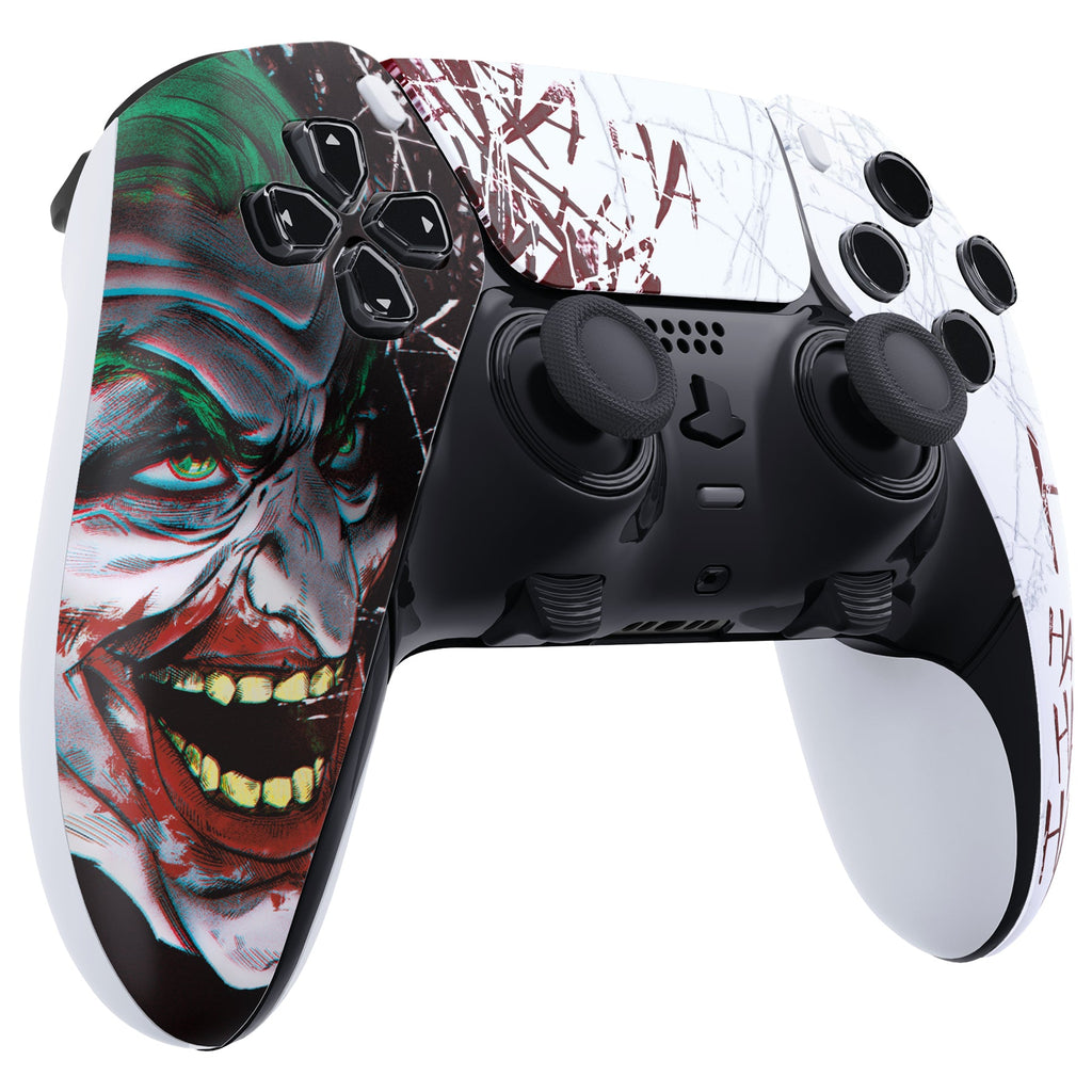 eXtremeRate Replacement Left Right Front Housing Shell with Touchpad Compatible with PS5 Edge Controller - Clown HAHAHA eXtremeRate