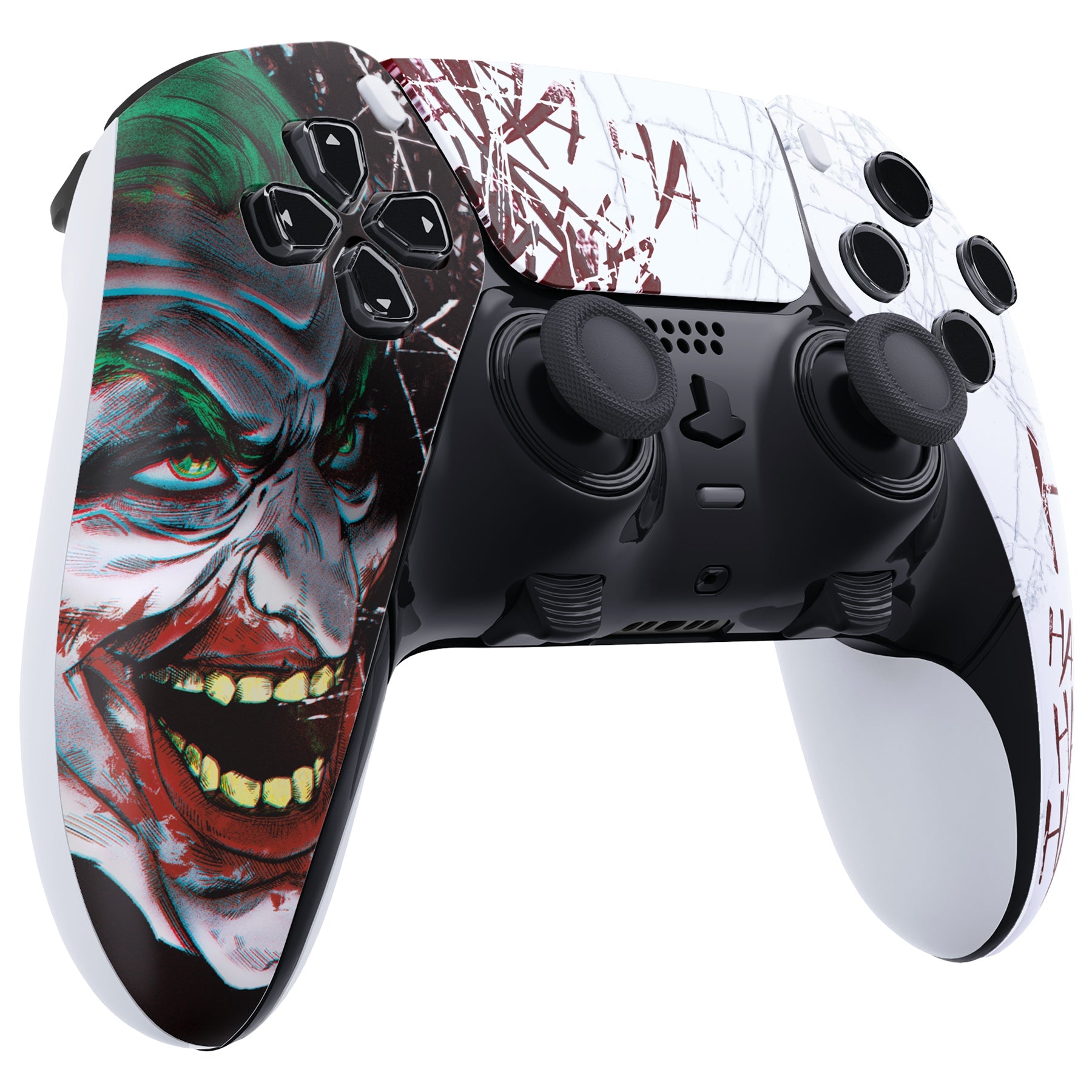 eXtremeRate Replacement Left Right Front Housing Shell with Touchpad Compatible with PS5 Edge Controller - Clown HAHAHA eXtremeRate