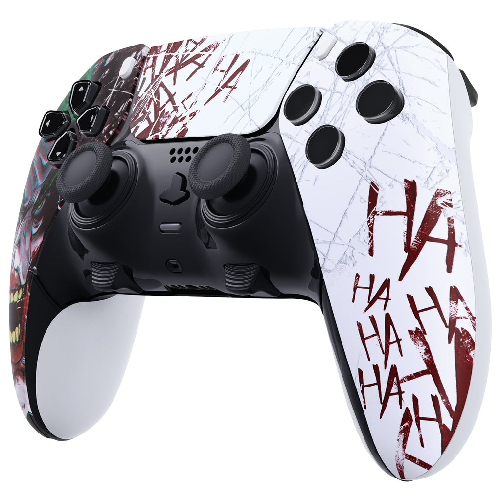 eXtremeRate Replacement Left Right Front Housing Shell with Touchpad Compatible with PS5 Edge Controller - Clown HAHAHA eXtremeRate
