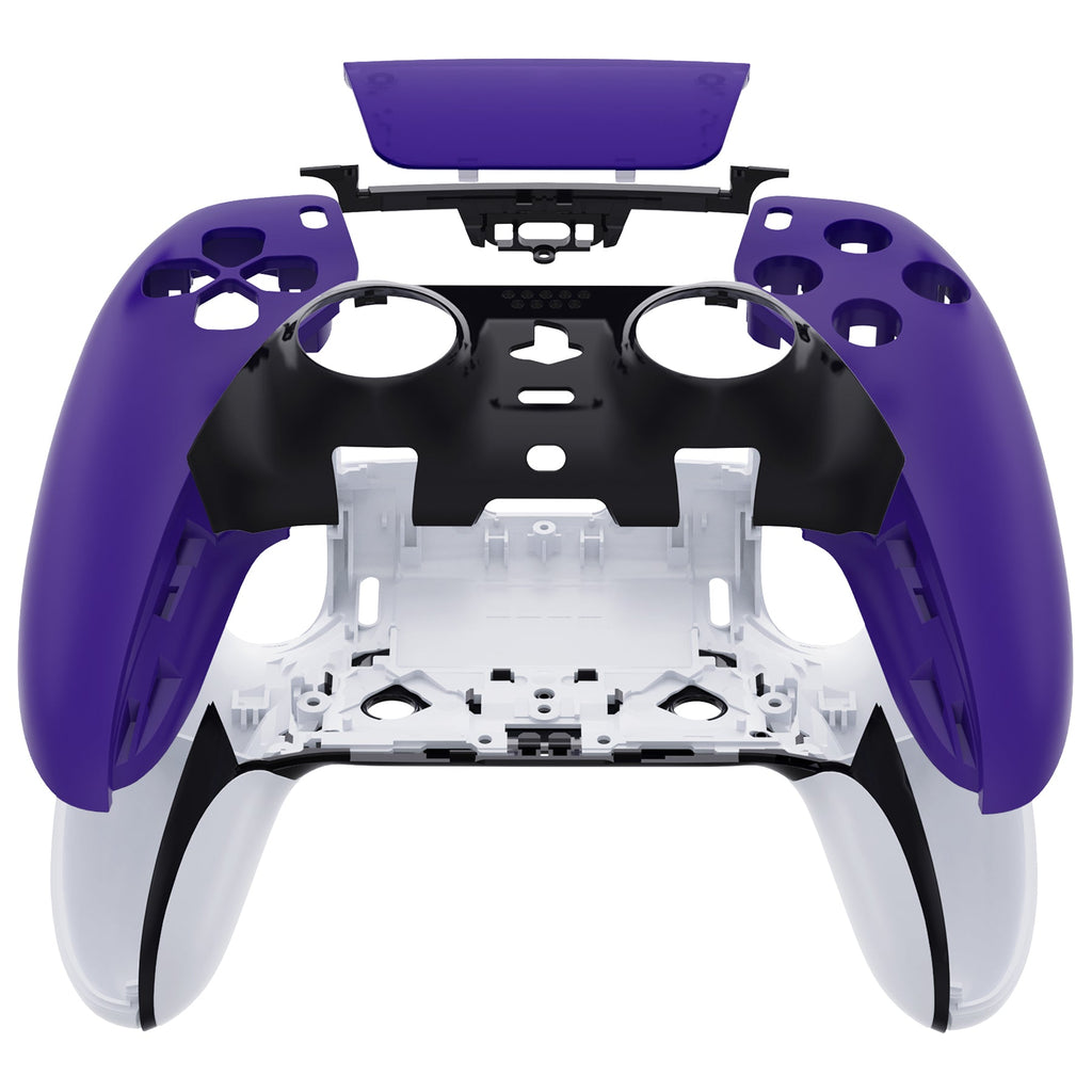 eXtremeRate Replacement Left Right Front Housing Shell with Touchpad Compatible with PS5 Edge Controller - Purple eXtremeRate