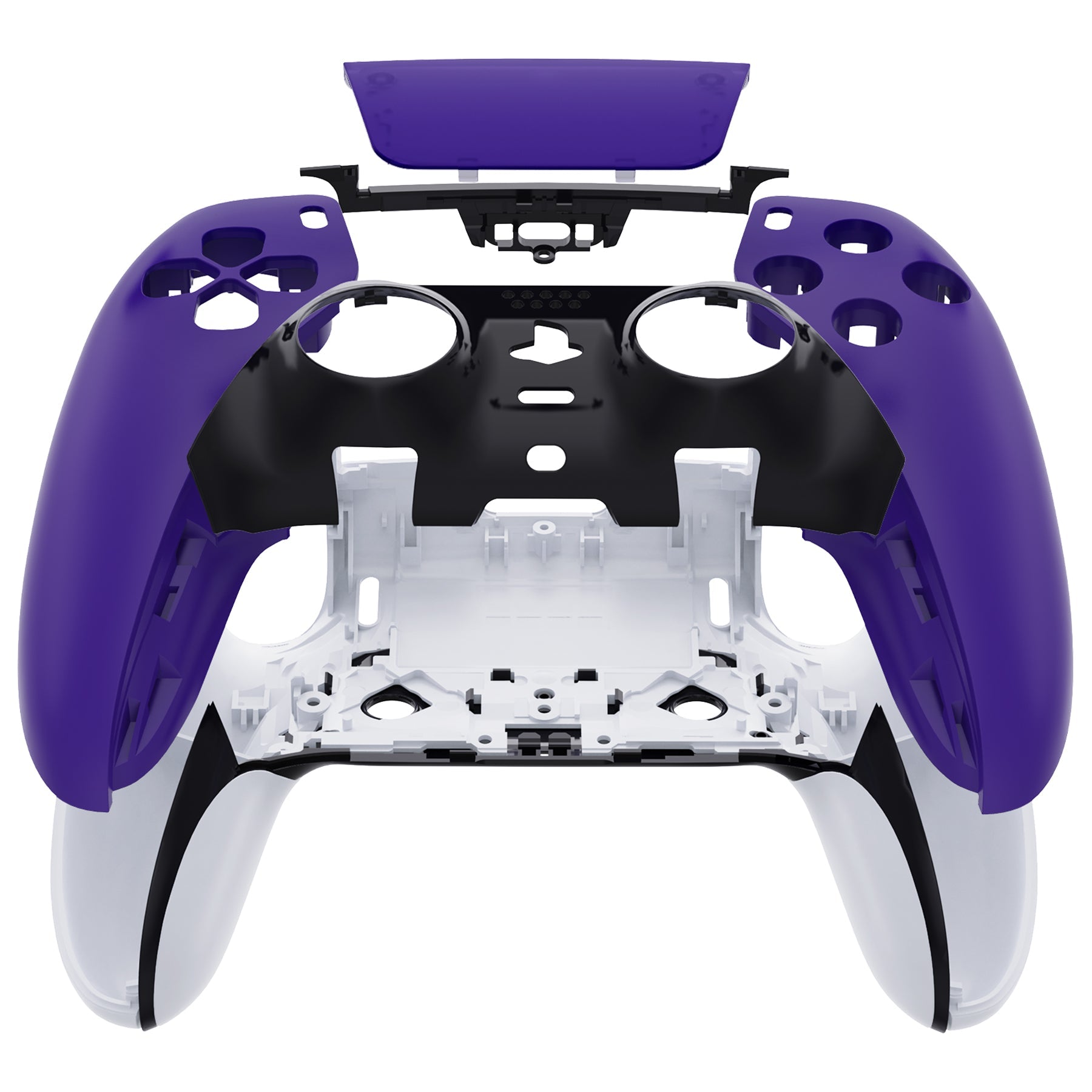 eXtremeRate Replacement Left Right Front Housing Shell with Touchpad Compatible with PS5 Edge Controller - Purple eXtremeRate