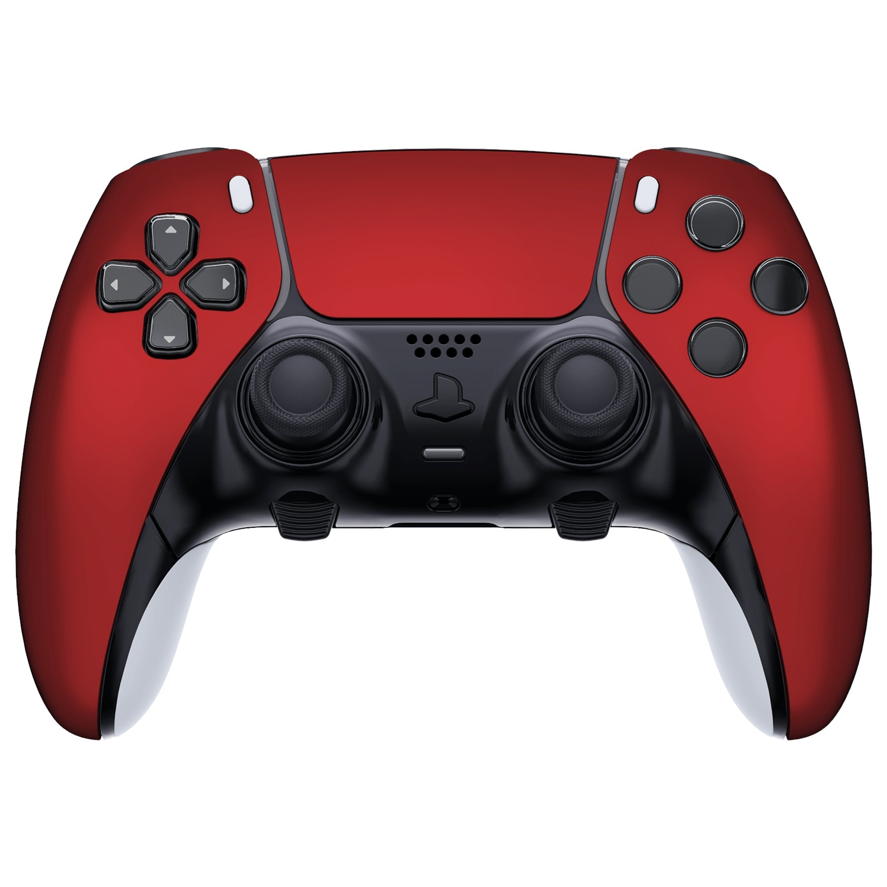 eXtremeRate Replacement Left Right Front Housing Shell with Touchpad Compatible with PS5 Edge Controller - Scarlet Red eXtremeRate