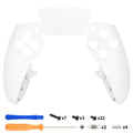 eXtremeRate Replacement Left Right Front Housing Shell with Touchpad Compatible with PS5 Edge Controller - White eXtremeRate