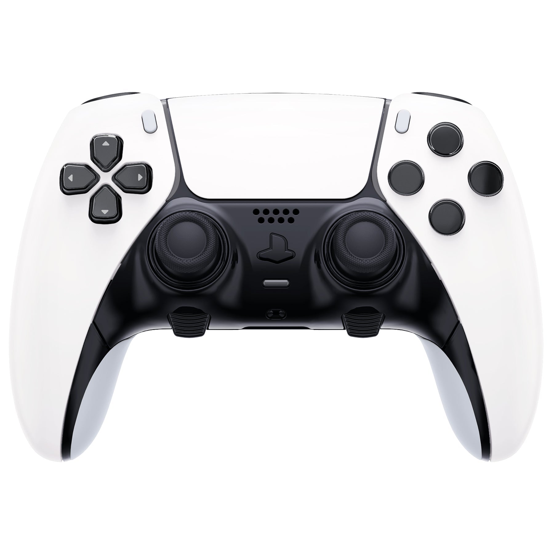 eXtremeRate Replacement Left Right Front Housing Shell with Touchpad Compatible with PS5 Edge Controller - White eXtremeRate