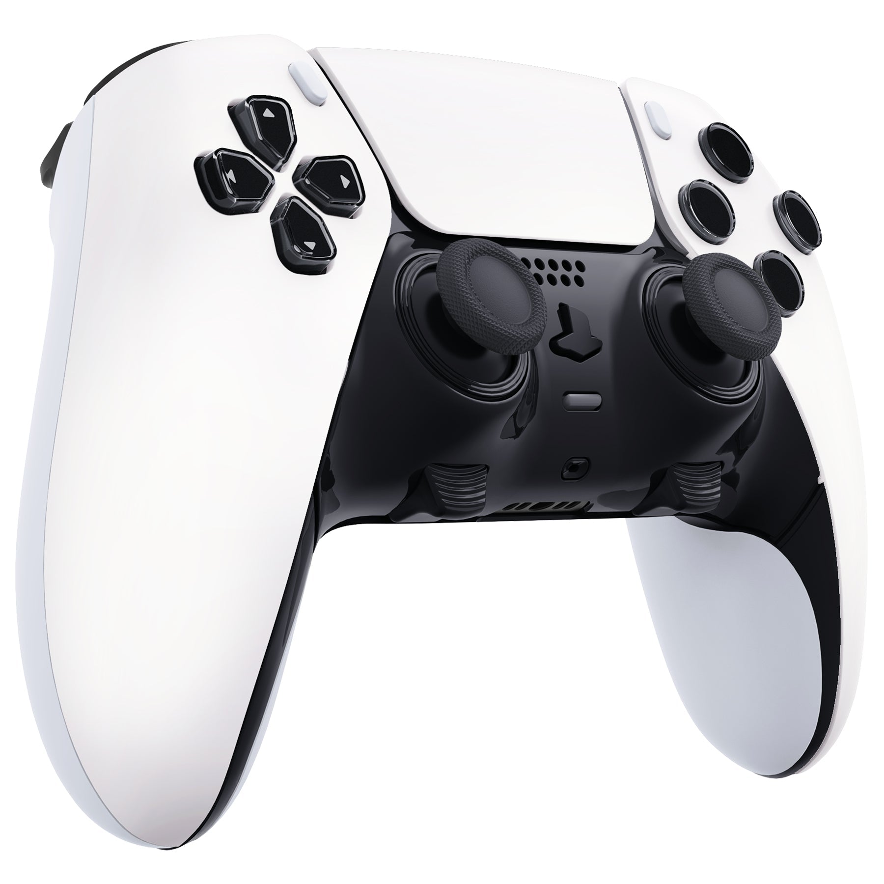 eXtremeRate Replacement Left Right Front Housing Shell with Touchpad Compatible with PS5 Edge Controller - White eXtremeRate
