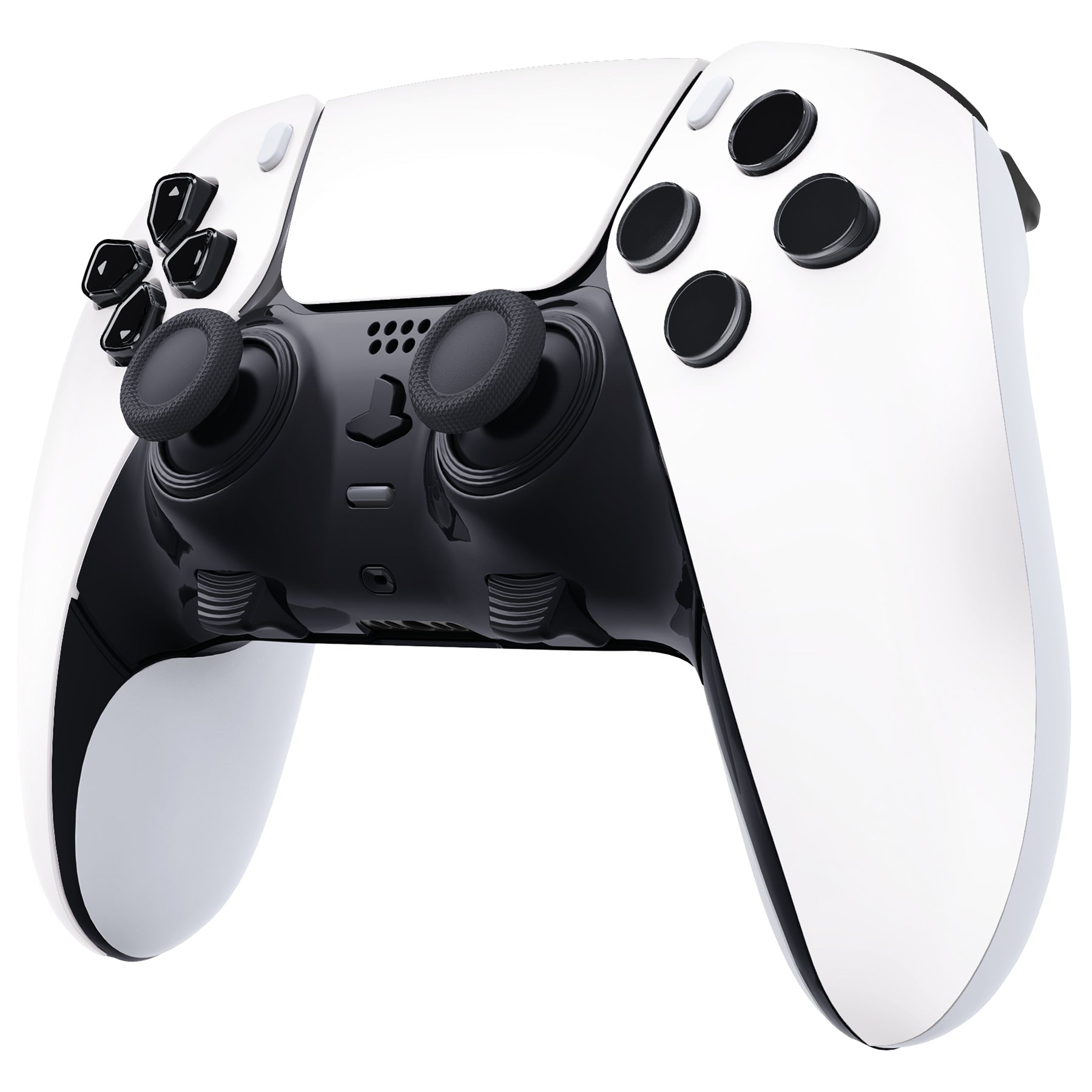 eXtremeRate Replacement Left Right Front Housing Shell with Touchpad Compatible with PS5 Edge Controller - White eXtremeRate