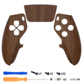 eXtremeRate Replacement Left Right Front Housing Shell with Touchpad Compatible with PS5 Edge Controller - Wood Grain eXtremeRate
