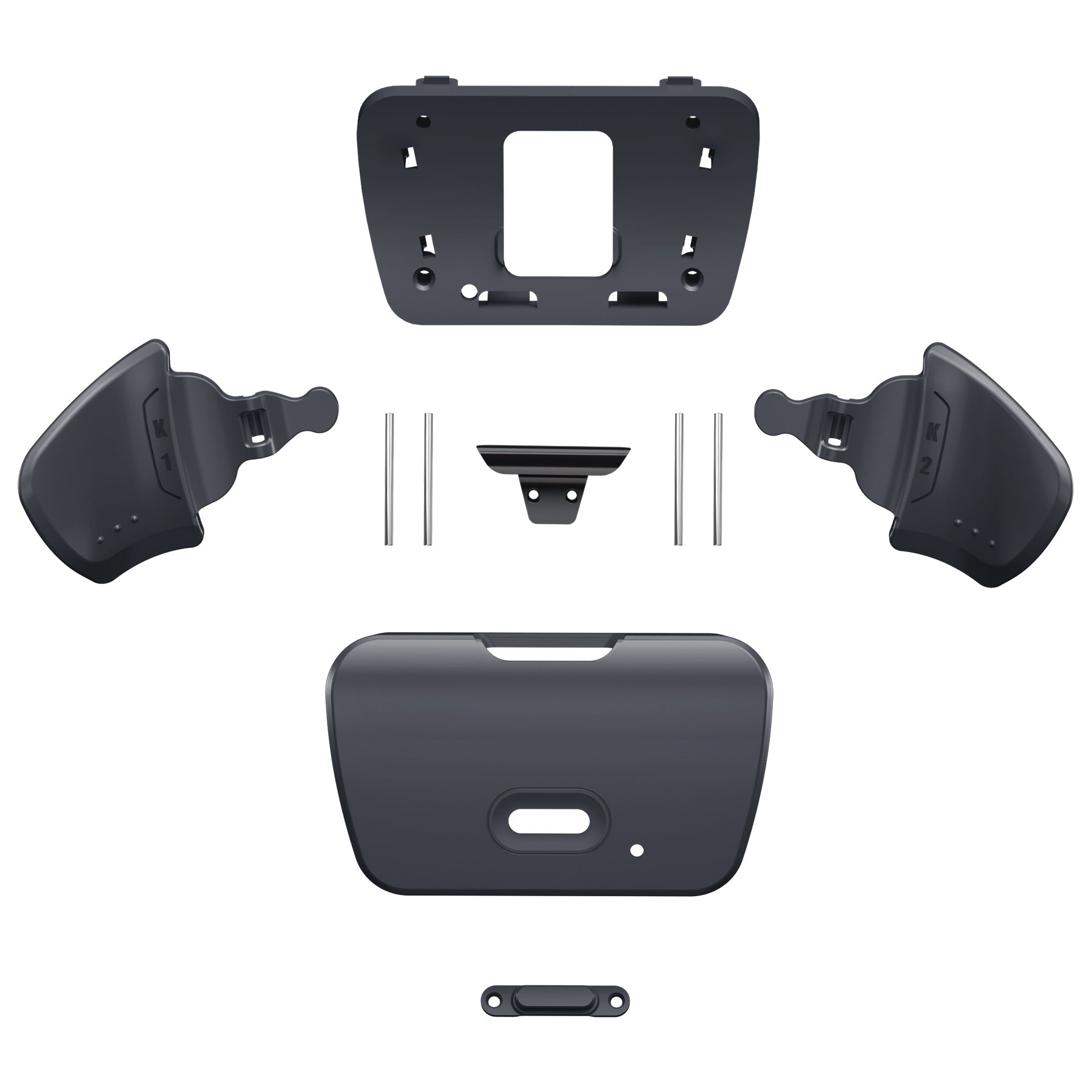 eXtremeRate Replacement Redesigned K1 K2 Back Buttons for eXtremerate RISE Remap Kit, Compatible with PS5 Controller - Classic Gray eXtremeRate